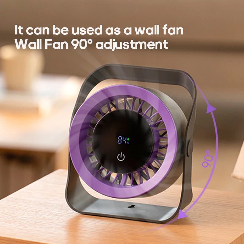 Portable 4000mAh Rechargeable Fan with Remote & Touchscreen